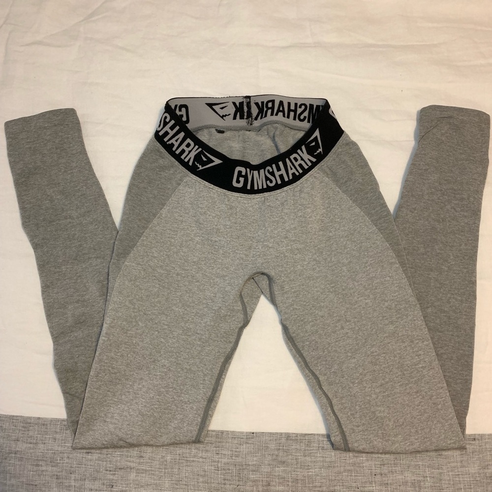 Gymshark XS OH flex leggings grey and black